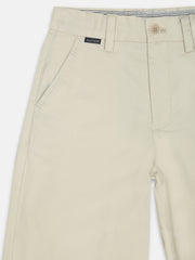 Boys Beige Baggy Fit Mid Rise Chinos