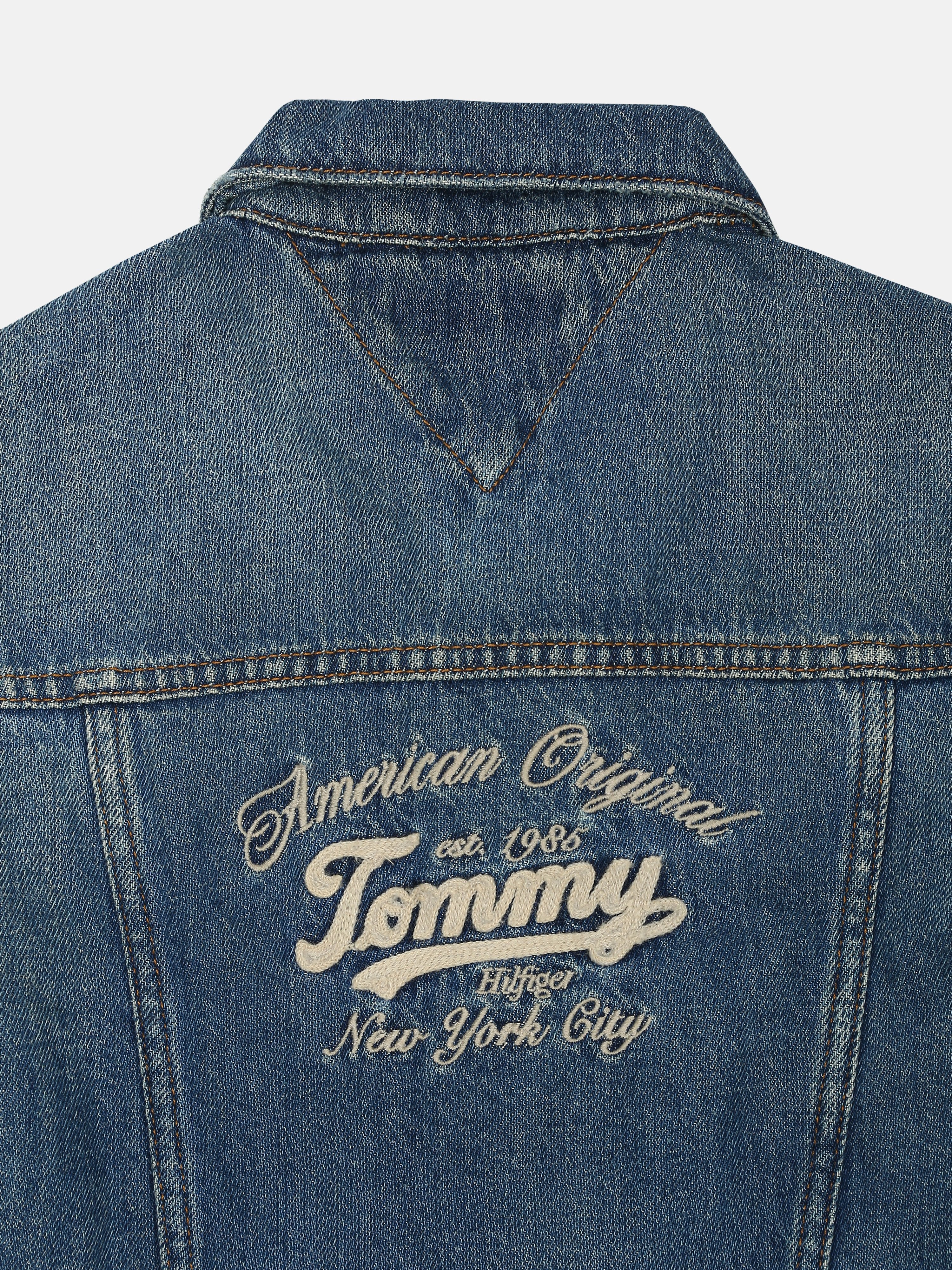 Logo Denim Jacket for Girls Blue