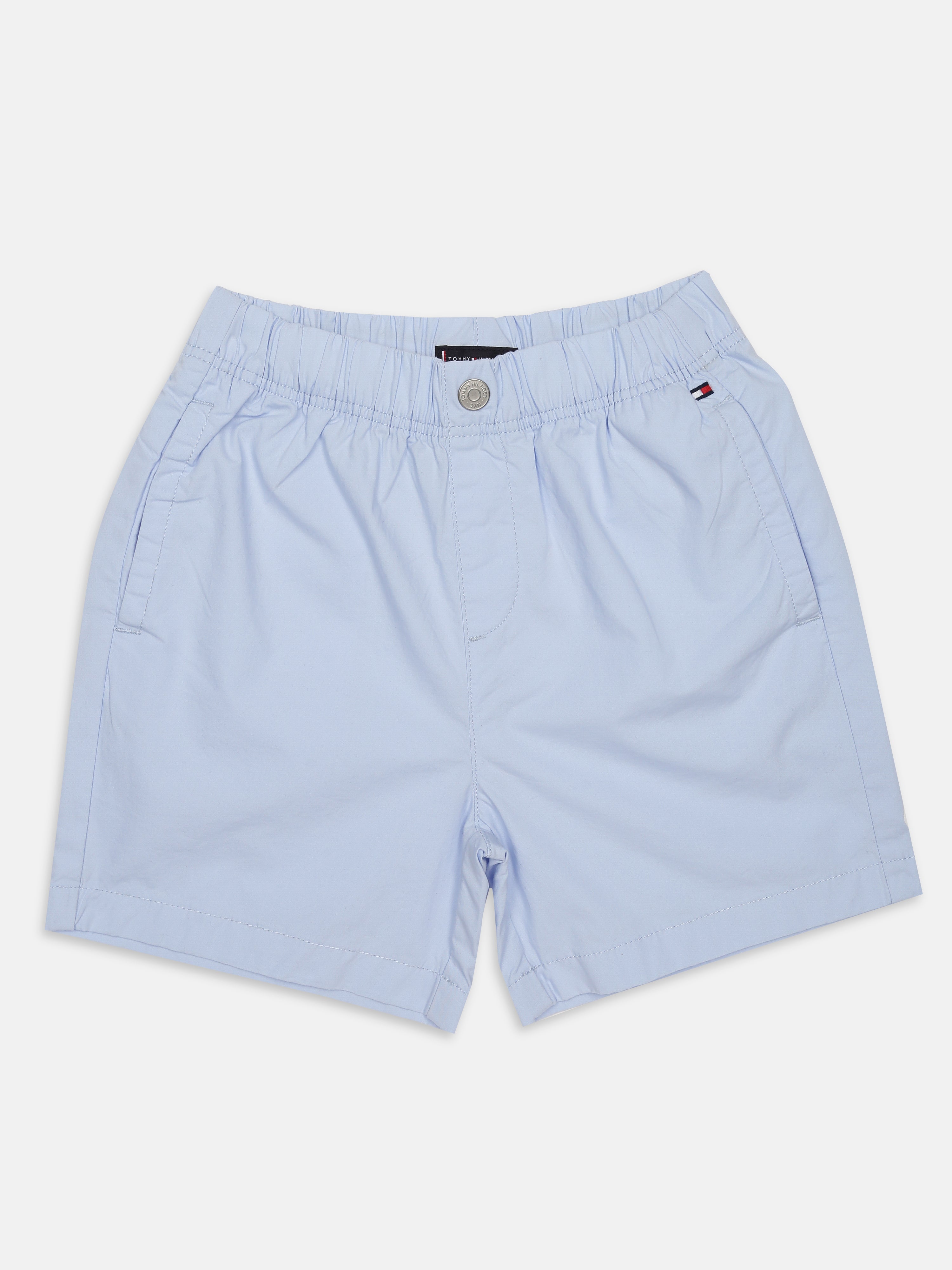 Boys Blue Solid Cotton Blend Non-Denim Bottom Regular Fit