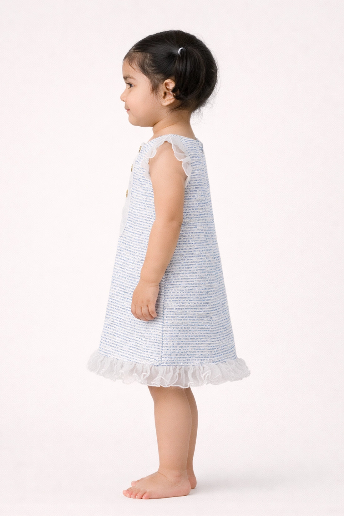 Baby Girls Blue Boucle Party Dress