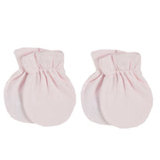 Girls Pink Cotton Mittens