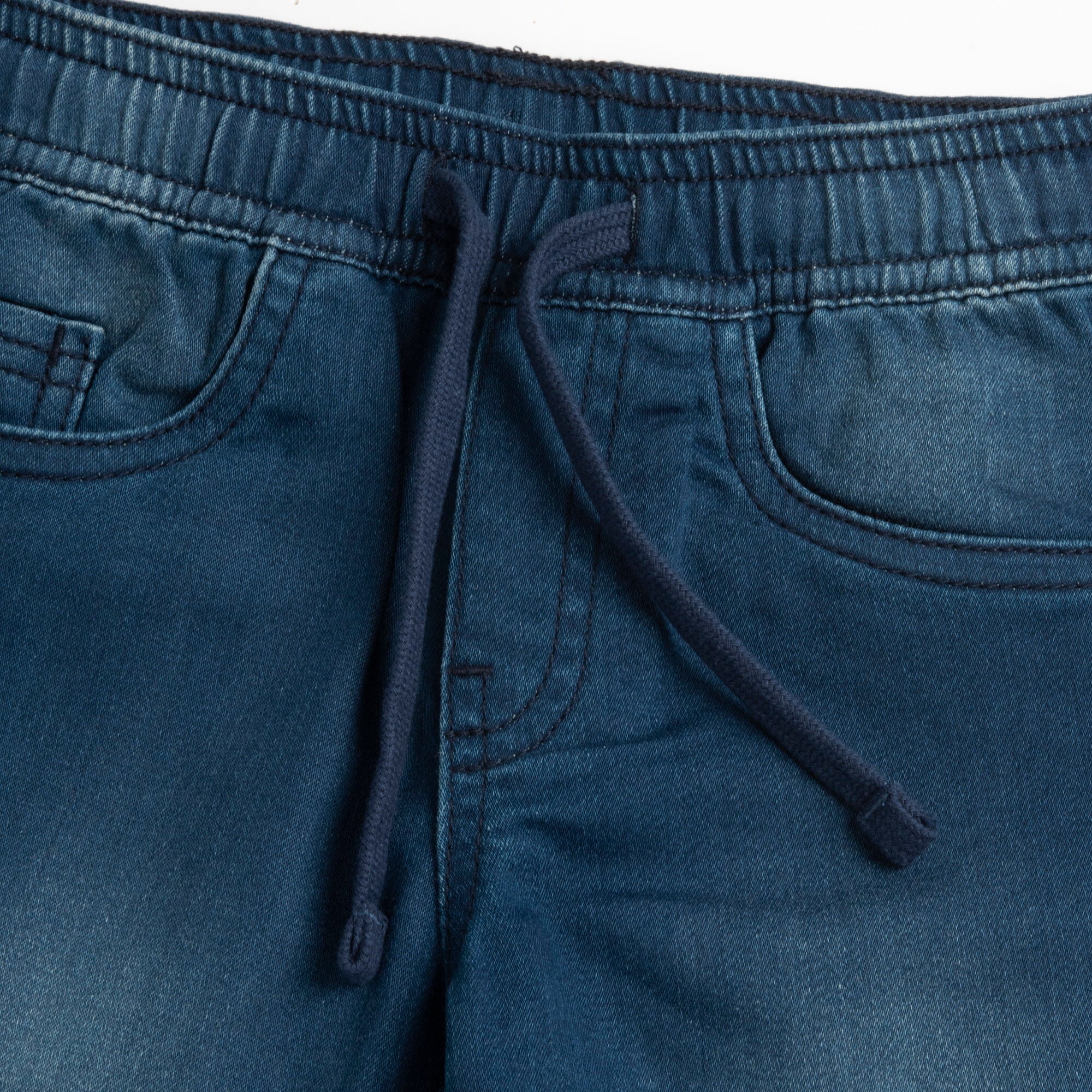 Boys Medium Blue Cotton Rich Long Trousers with Regular Fit