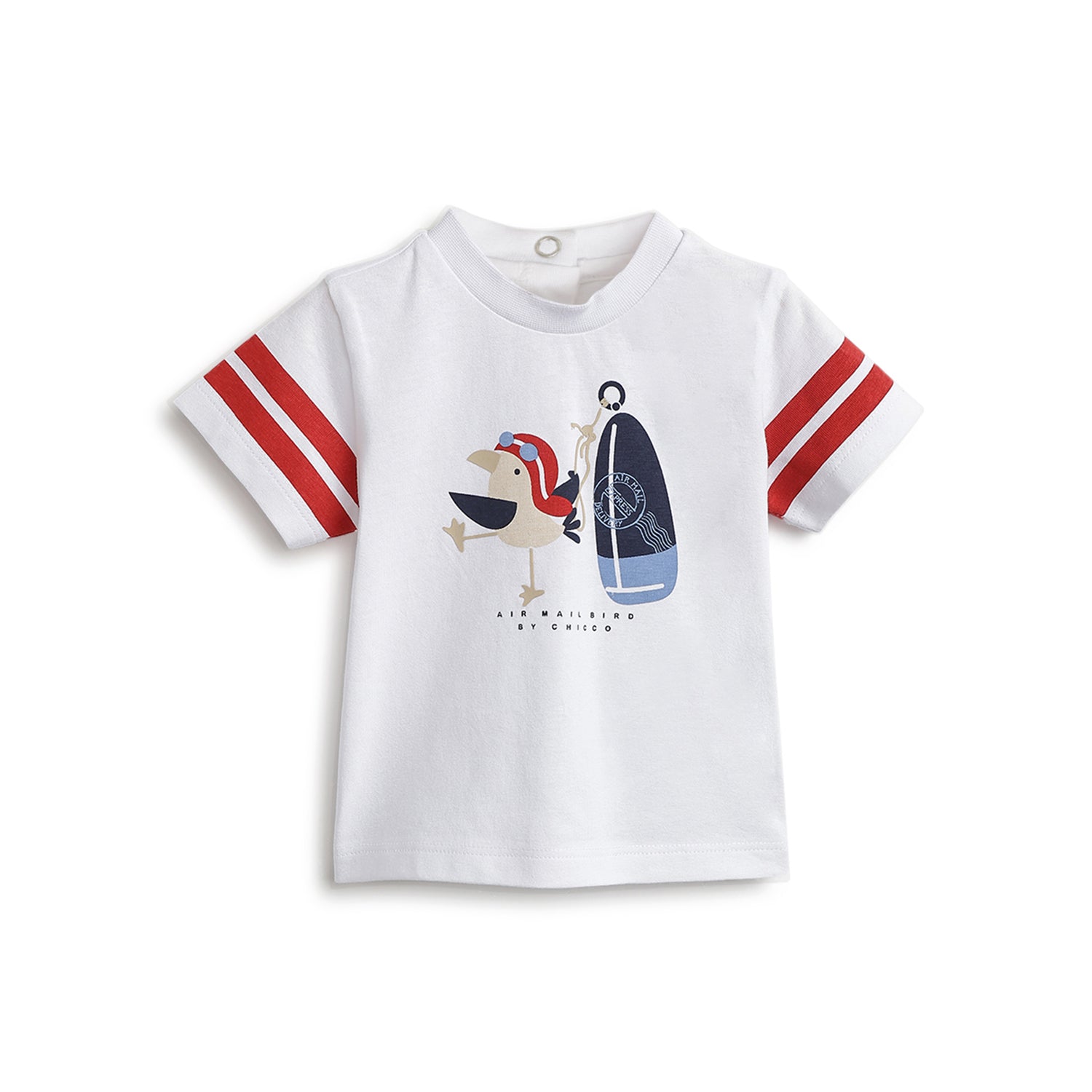 Boys White Graphic Printed Cotton T-Shirt with Regular Fit