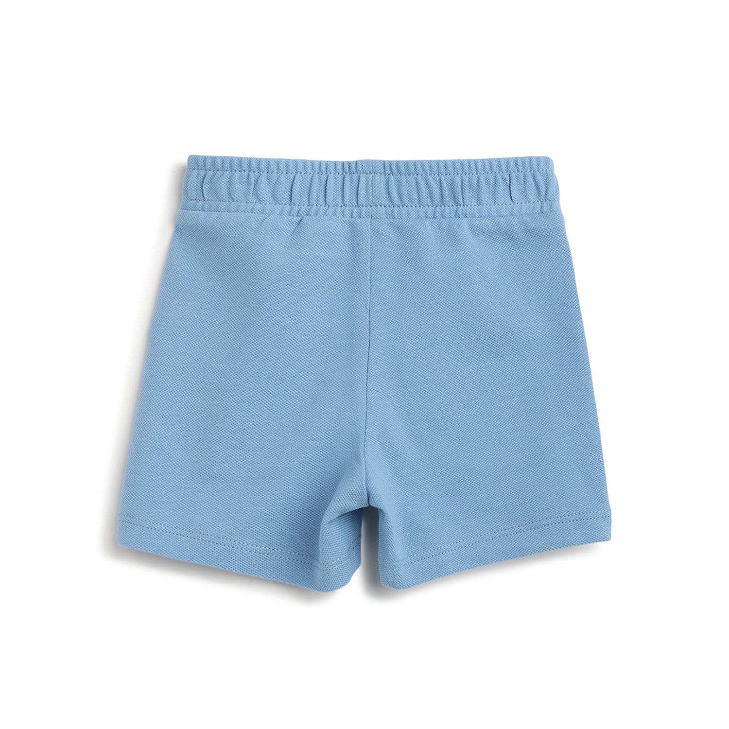 Boys Medium Light Blue Cotton Printed Shorts in Regular Fit