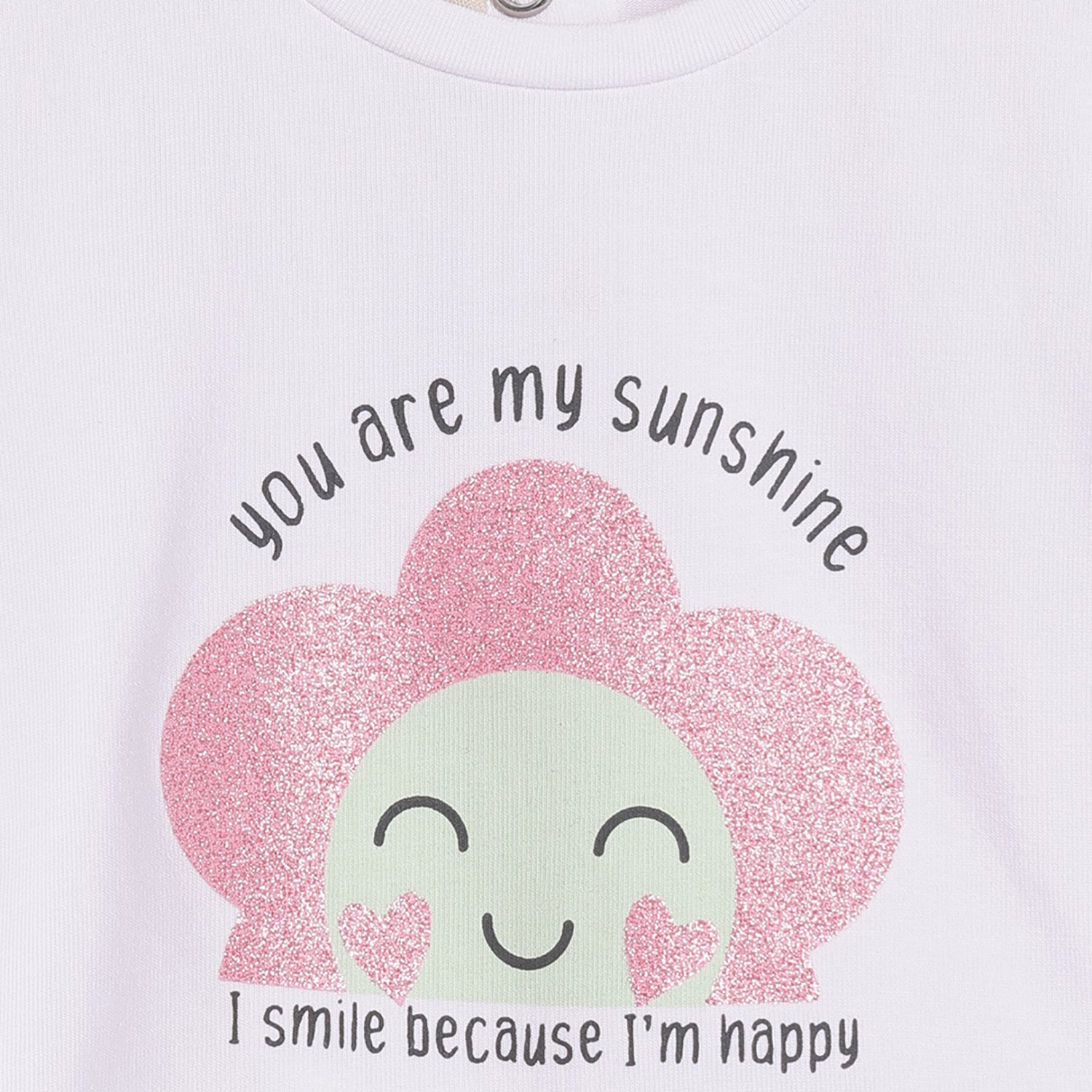 Girls White Graphic Printed Cotton Stretch T-Shirt with Regular Fit