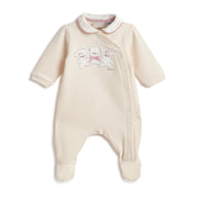 Girls Beige Graphic Fleece Jumpsuit