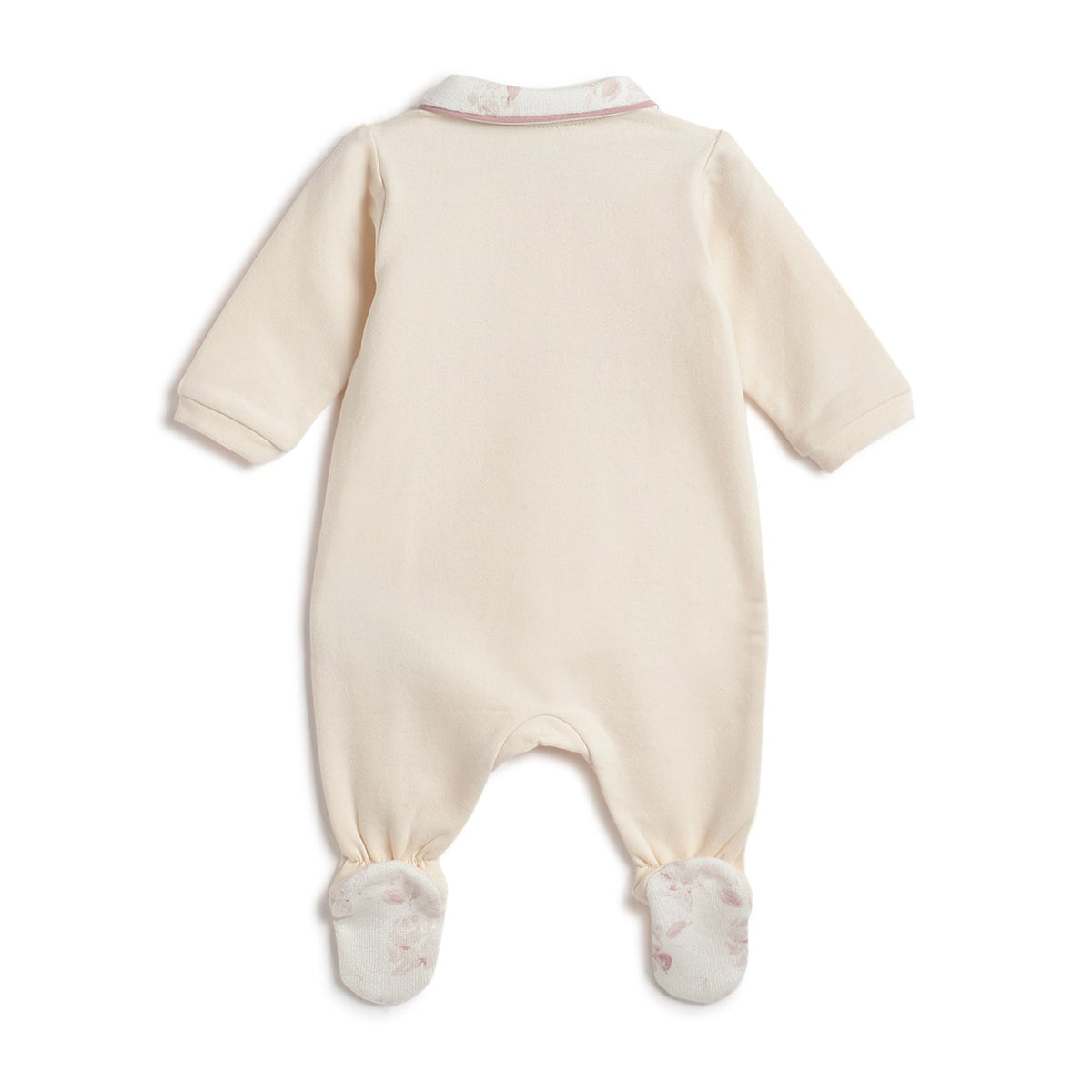 Girls Beige Graphic Fleece Jumpsuit