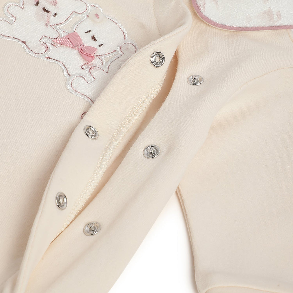 Girls Beige Graphic Fleece Jumpsuit