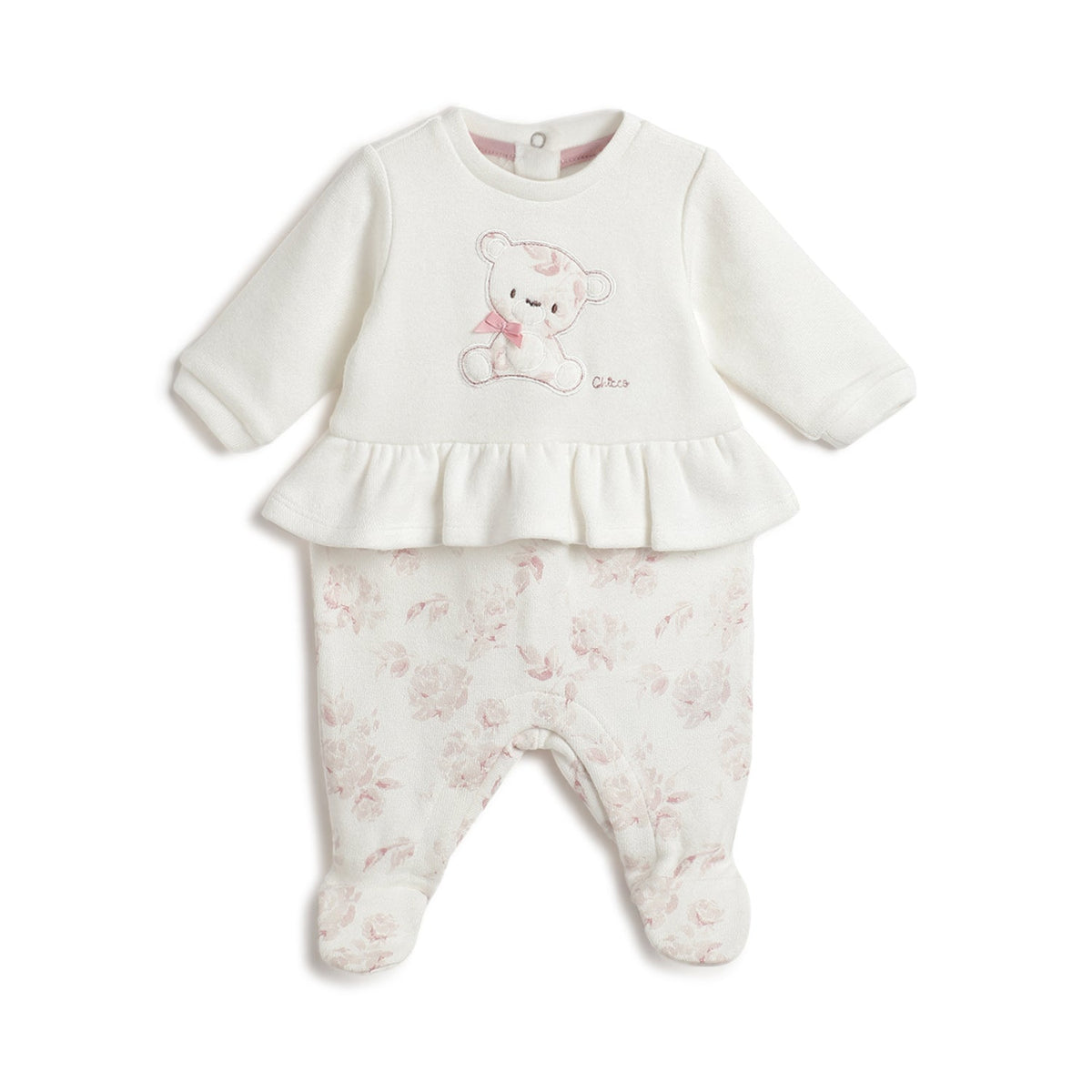 Girls White Graphic Jersey Jumpsuit