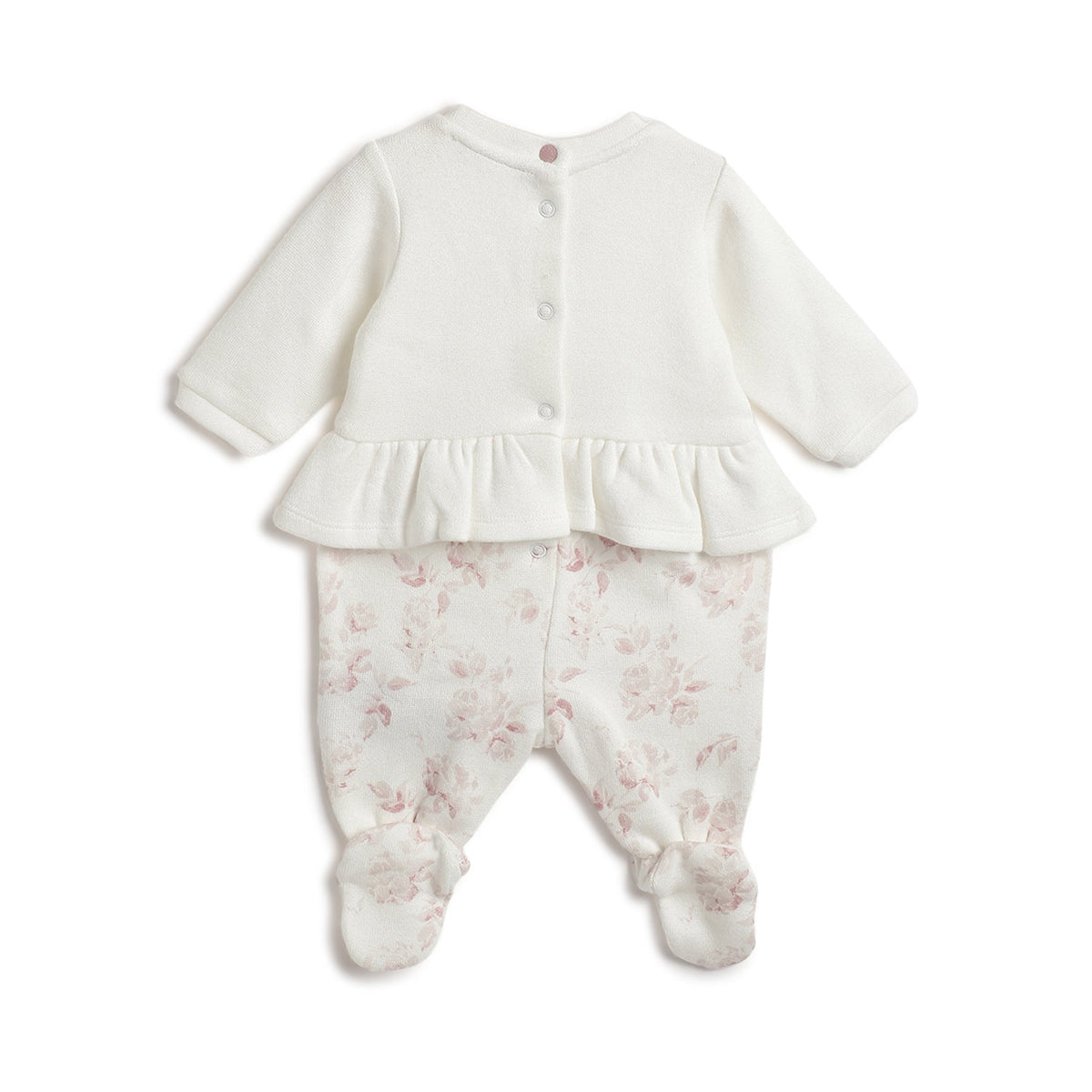 Girls White Graphic Jersey Jumpsuit