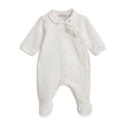 Girls Cream Floral Interlock Jumpsuit