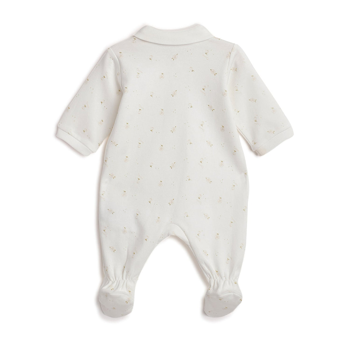 Girls Cream Floral Interlock Jumpsuit
