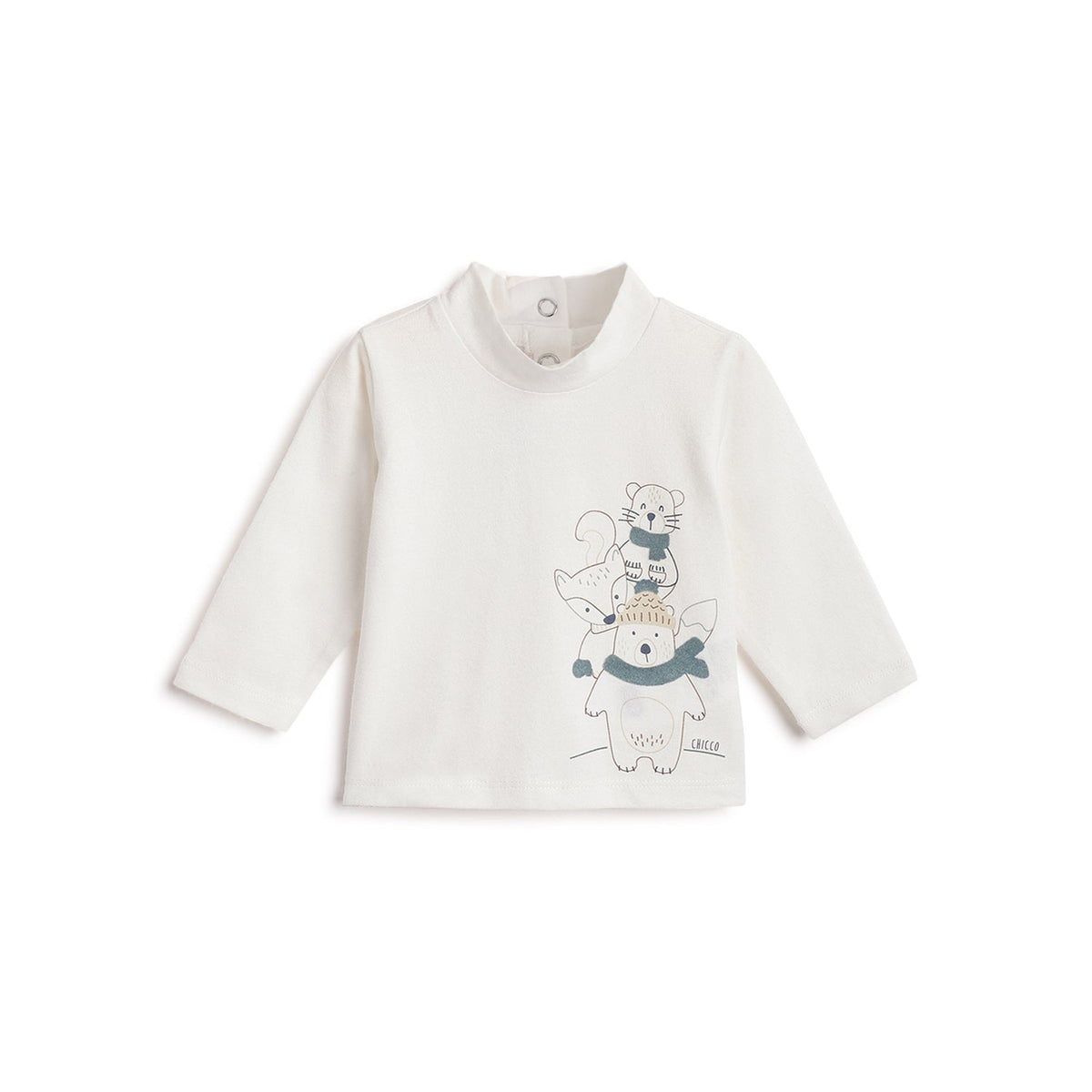 Boys White Woodland Cotton Jersey T-Shirt