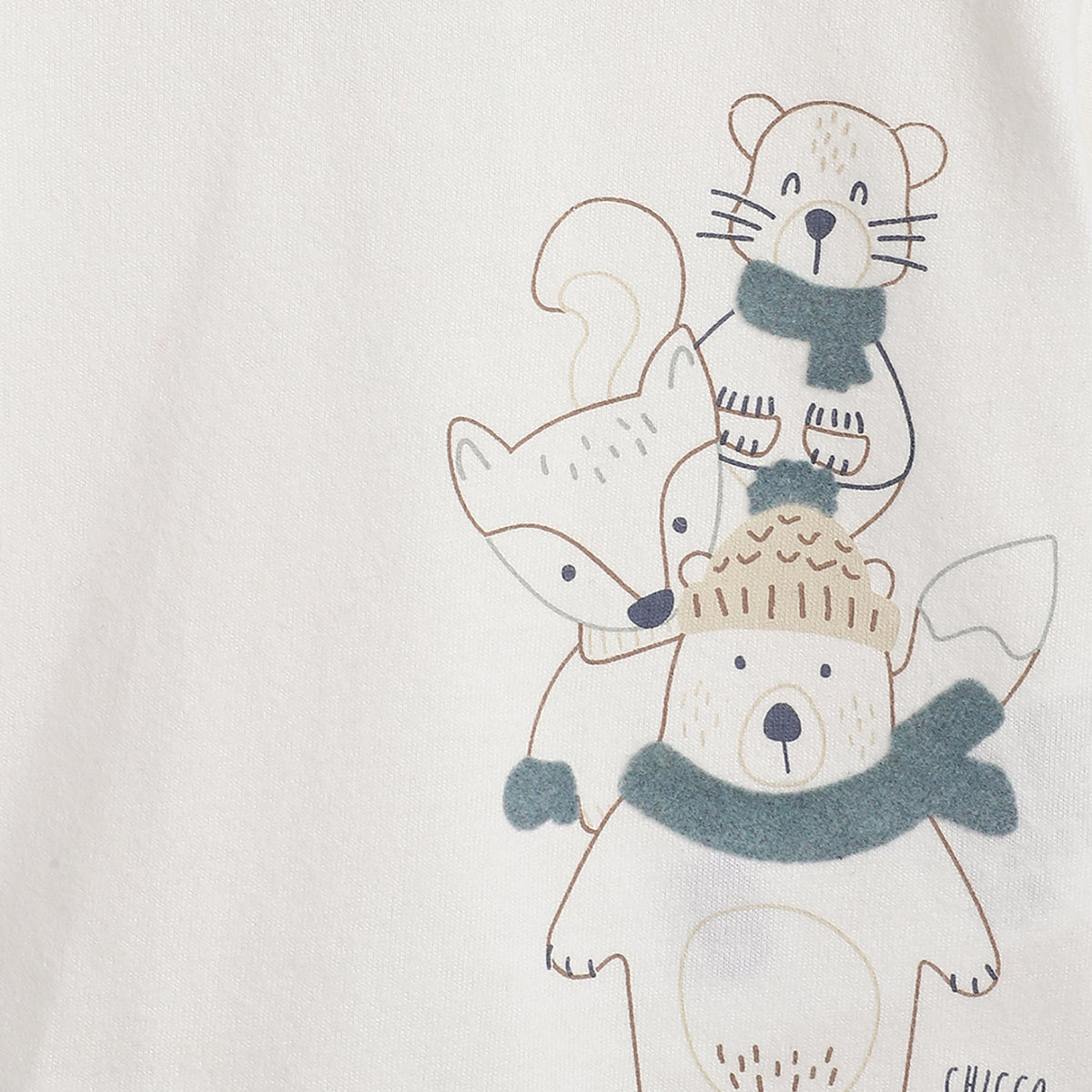 Boys White Woodland Cotton Jersey T-Shirt
