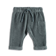 Boys Sea Green Chenille Trousers