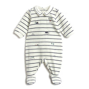 Boys White Graphic Chenille Onesie