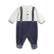 Boys Blue Graphic Chenille Jumpsuit