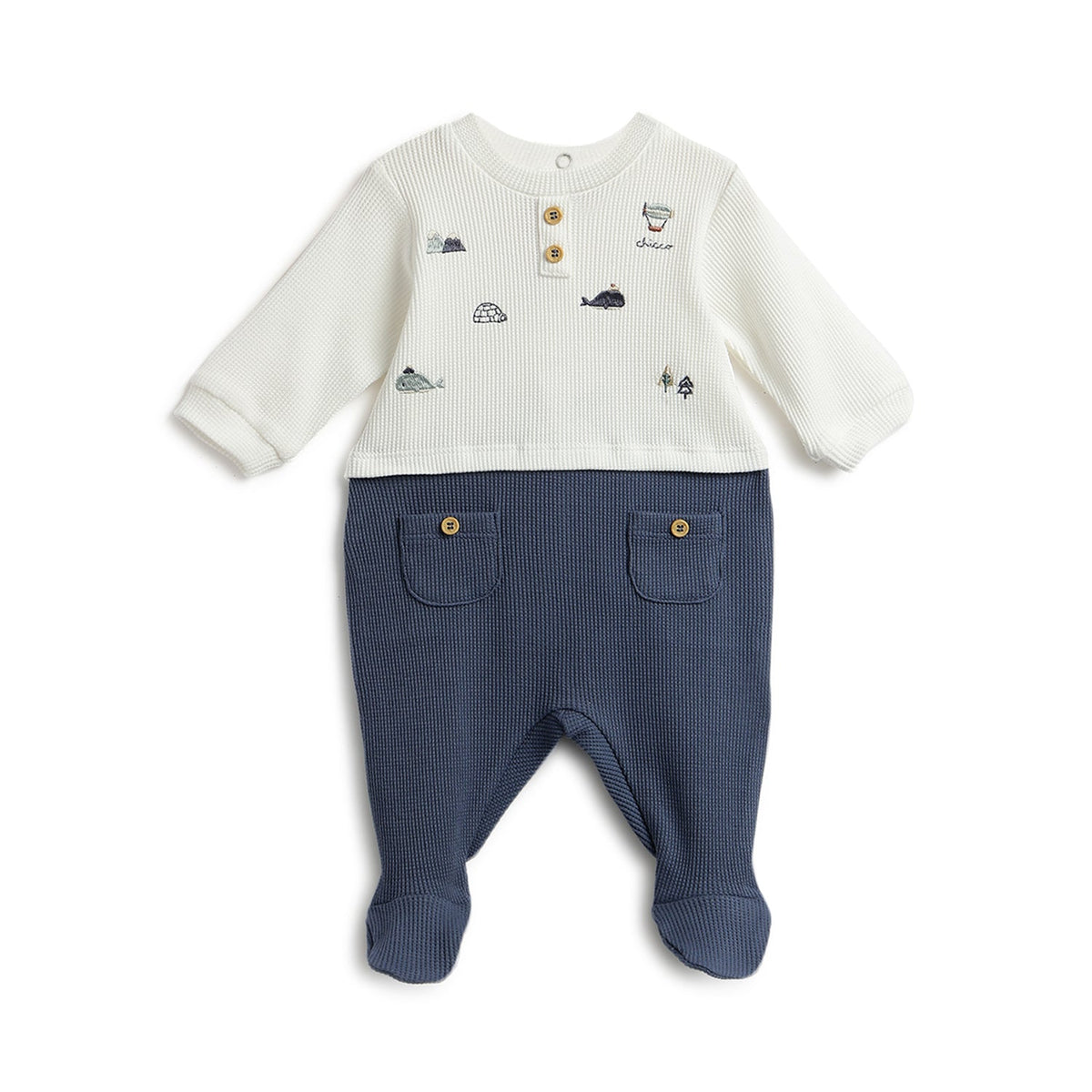 Boys White Graphic Jersey Jumpsuit