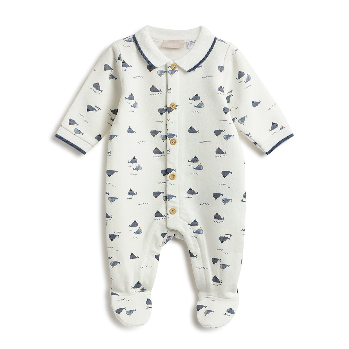 Boys White Fleece Jumpsuit