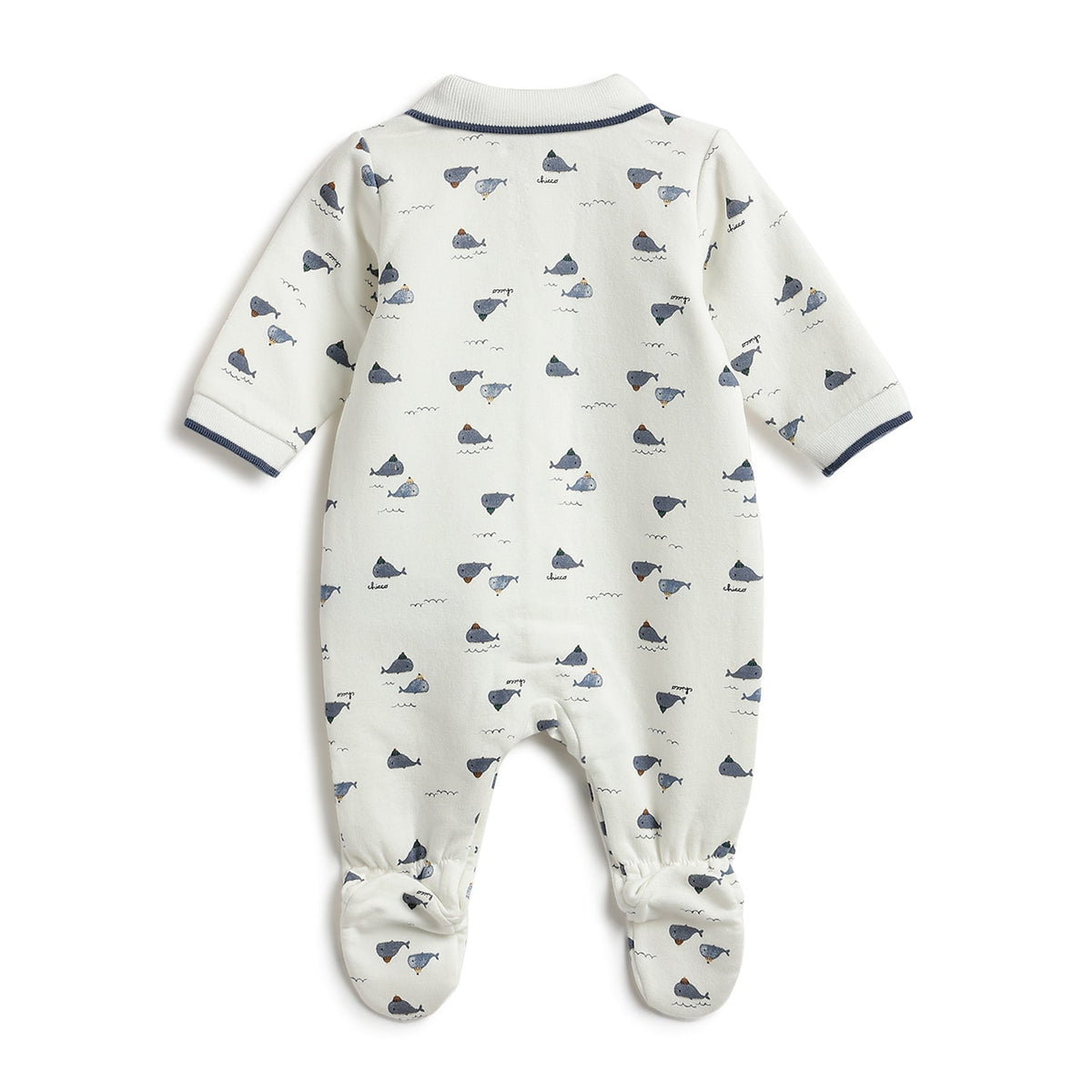 Boys White Fleece Jumpsuit