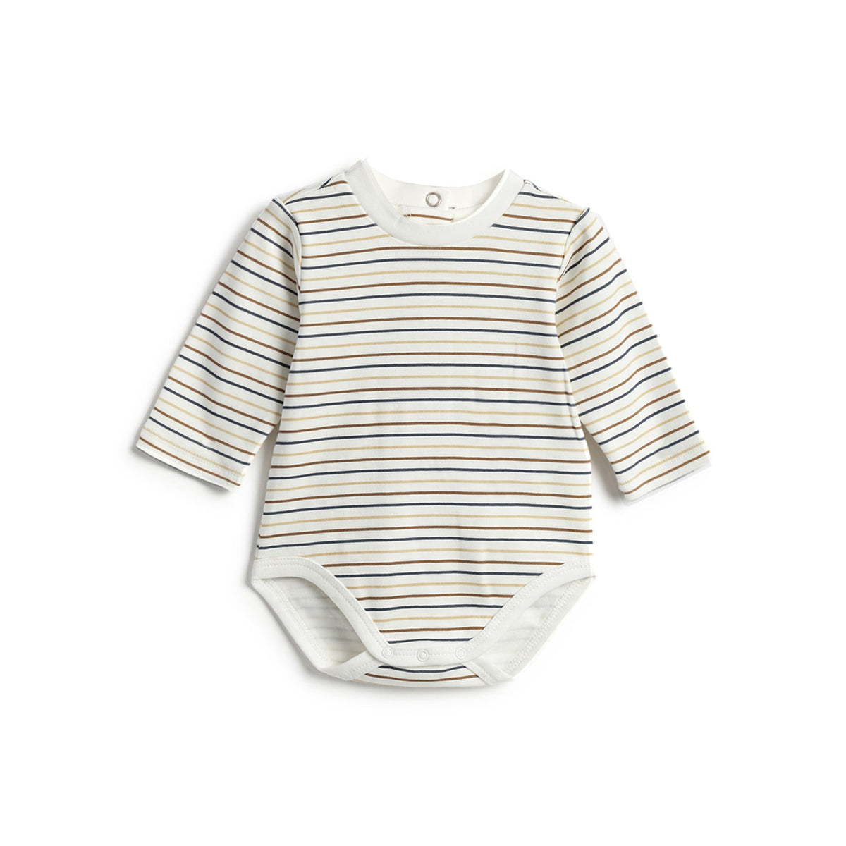 Boys White Striped Interlock Overalls Set