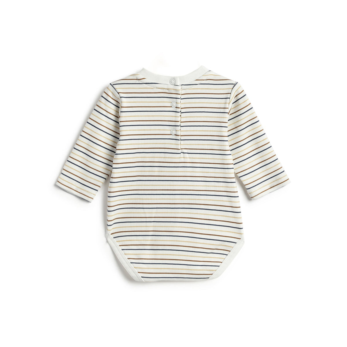 Boys White Striped Interlock Overalls Set