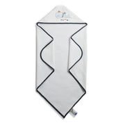 Boys White Graphic Terry Bathrobe