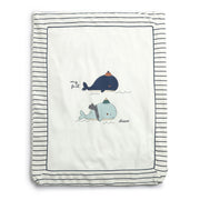 Boys White Graphic Chenille Baby Blanket