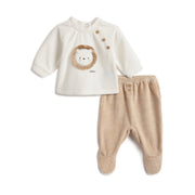 Boys White Embellished Chenille Suit