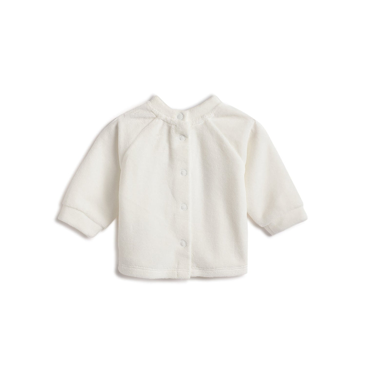 Boys White Embellished Chenille Suit