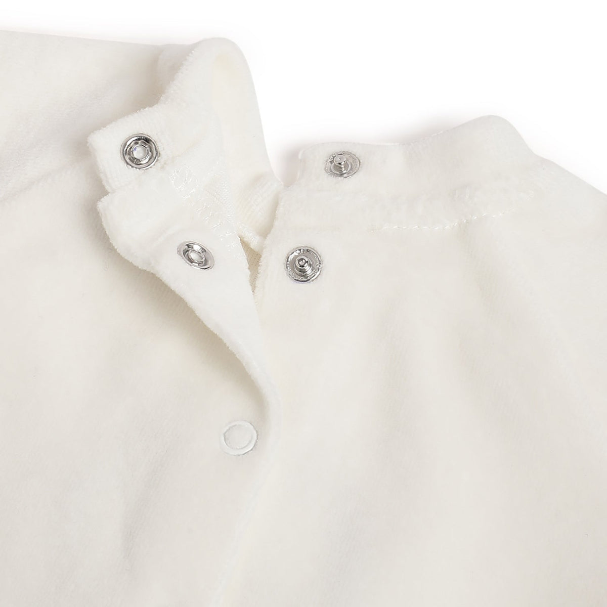 Boys White Embellished Chenille Suit