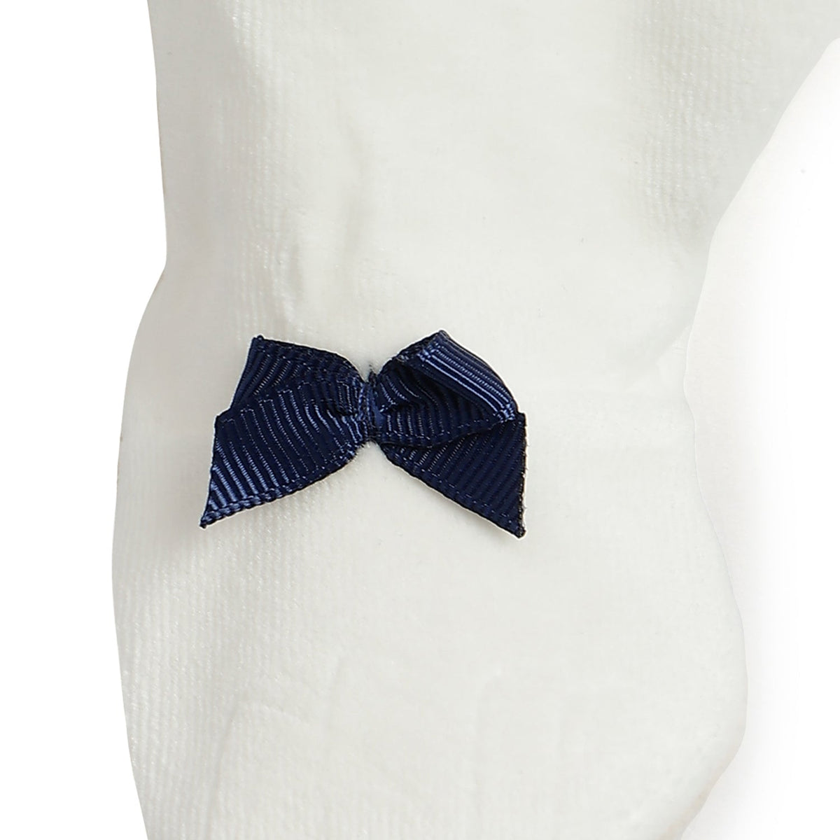 Girls Beige Bow Chenille Romper