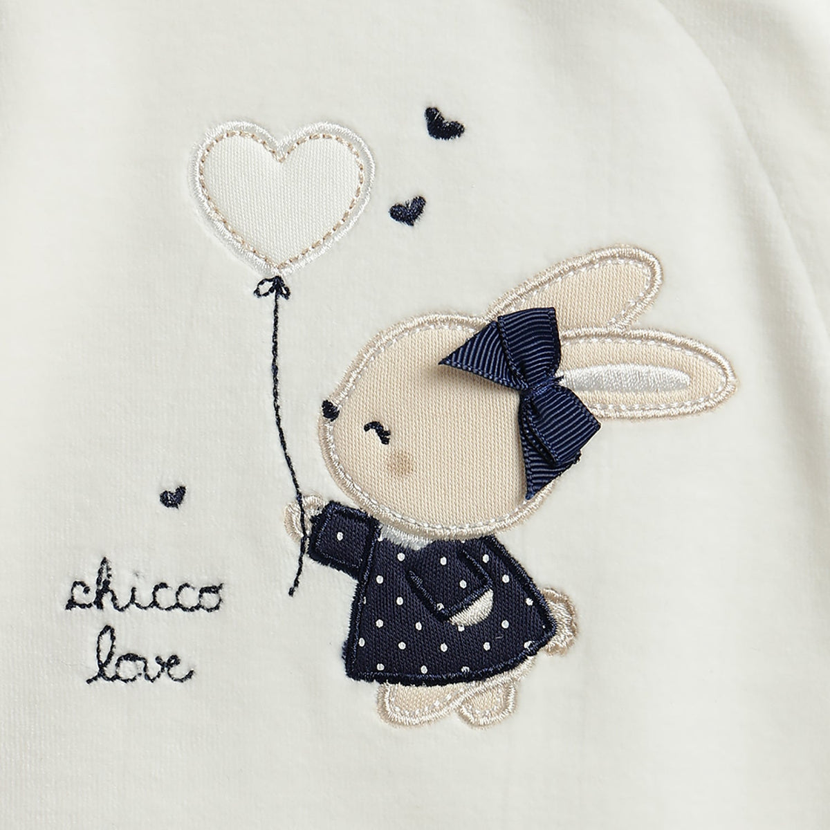 Girls Beige Bow Chenille Romper
