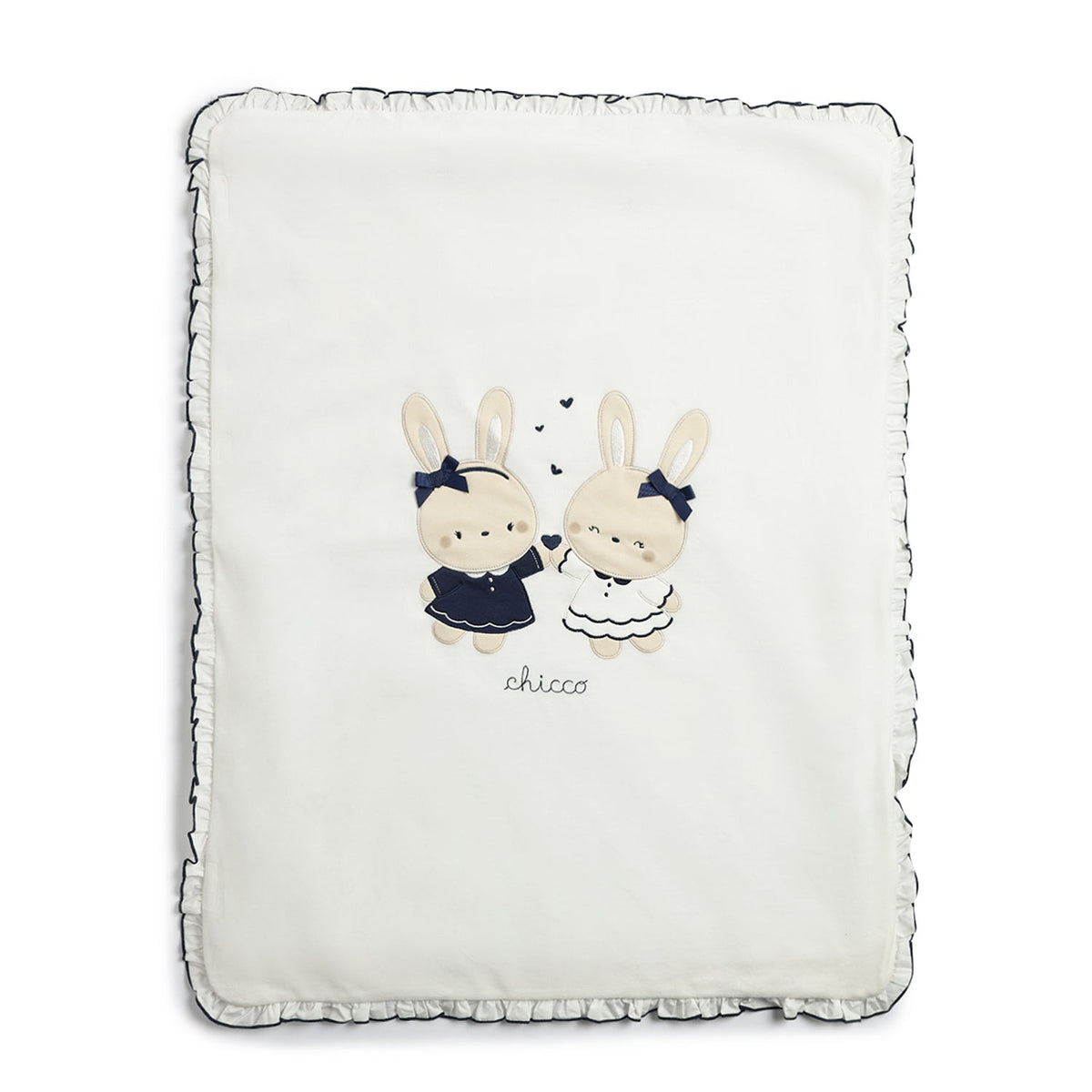 Girls Cream Graphic Chenille Baby Blanket