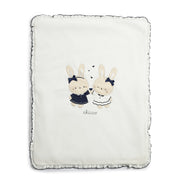 Girls Cream Graphic Chenille Baby Blanket