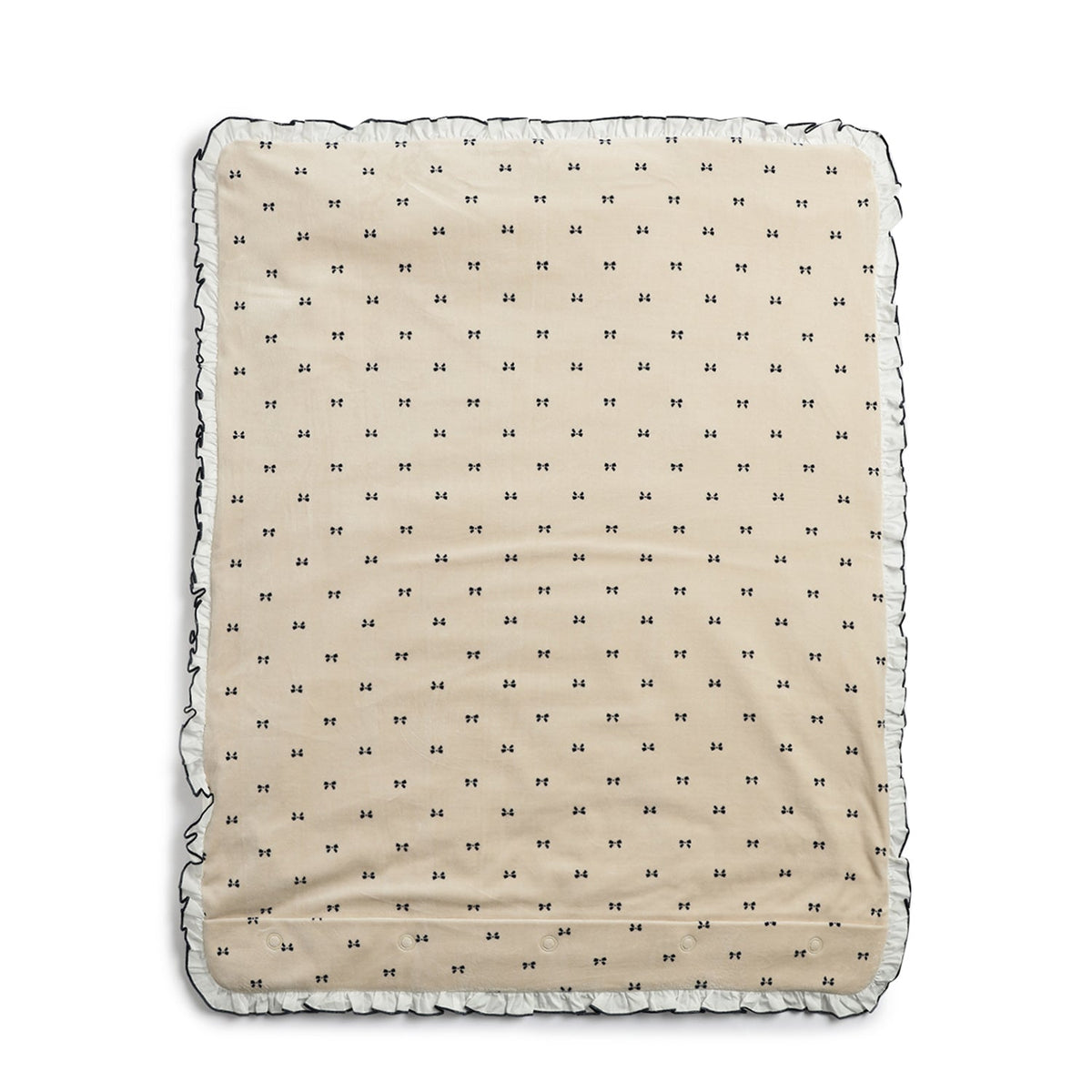 Girls Cream Graphic Chenille Baby Blanket