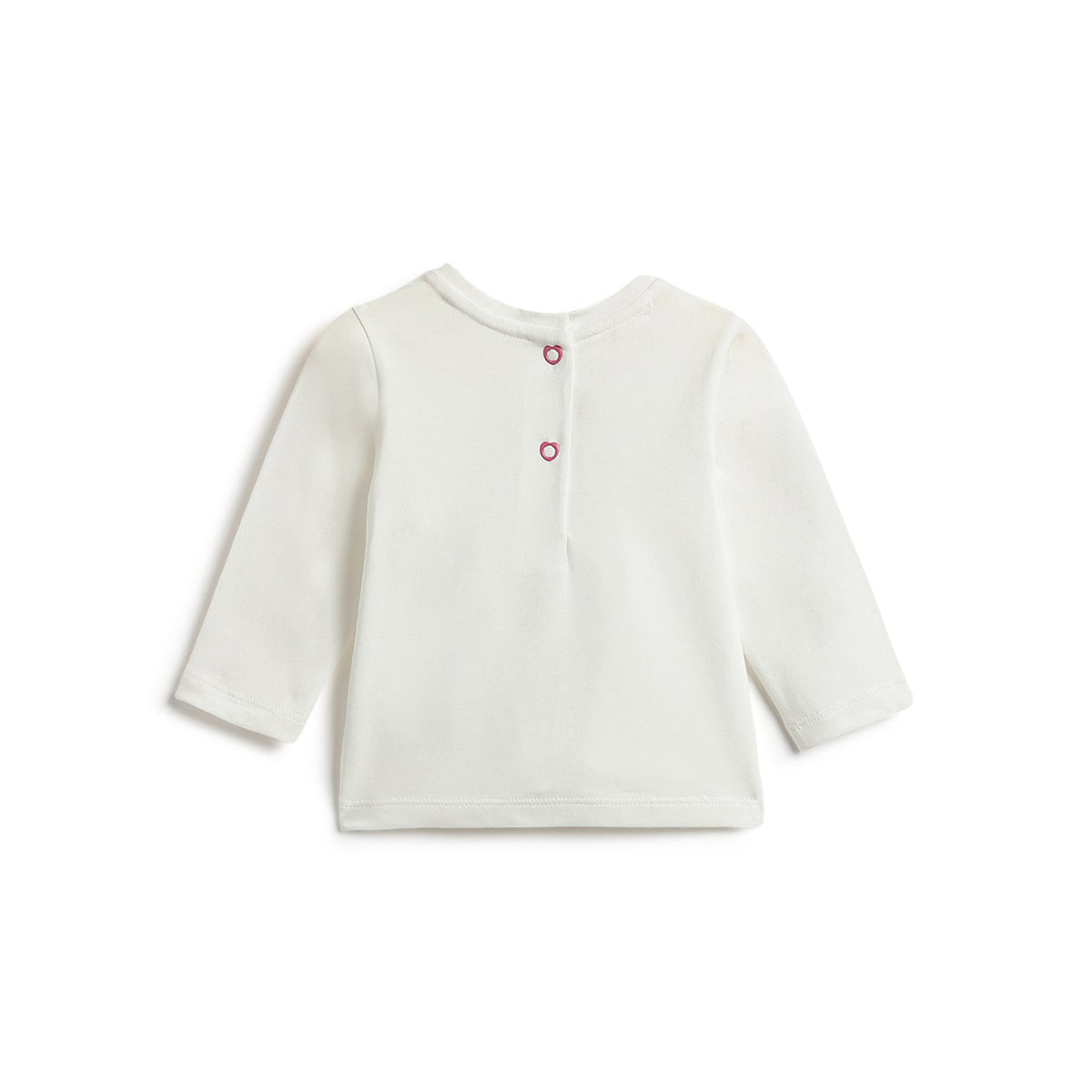 Girls White Dachshund Stretch Jersey T-Shirt