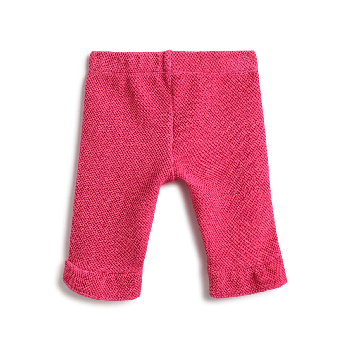 Girls Pink Heart Jacquard Leggings