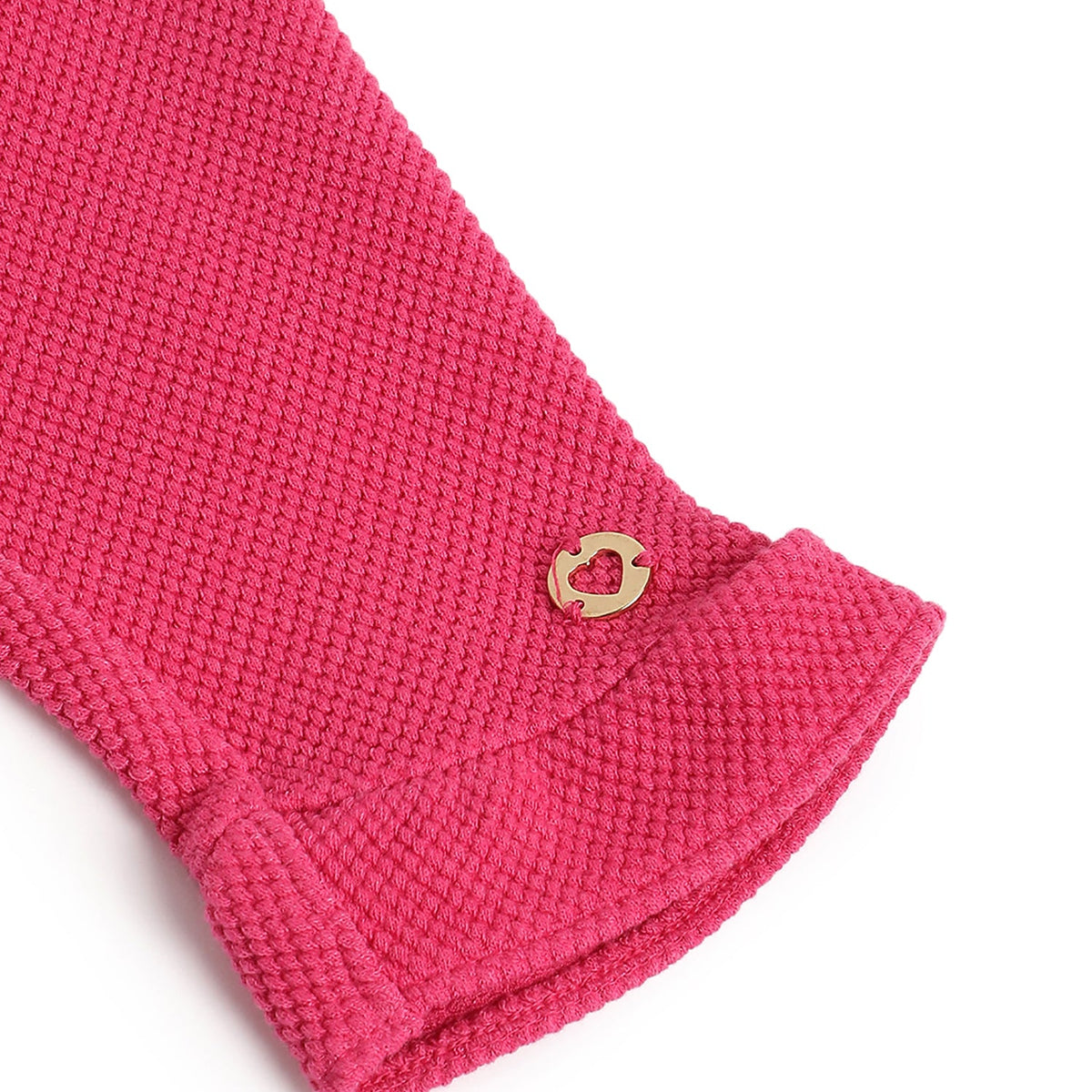 Girls Pink Heart Jacquard Leggings