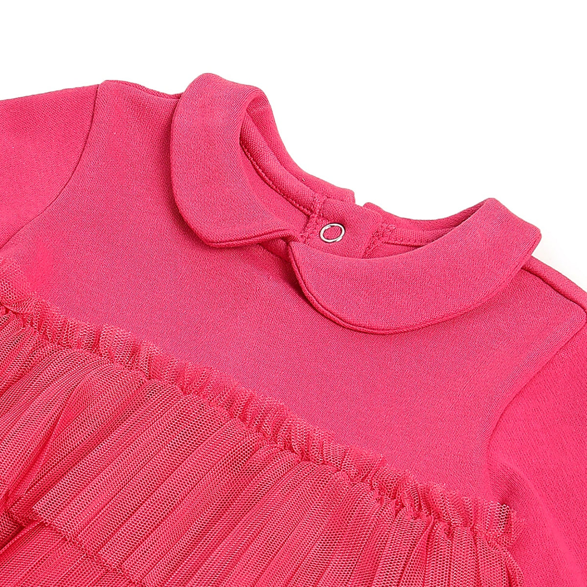 Girls Pink Stretch Interlock Dress