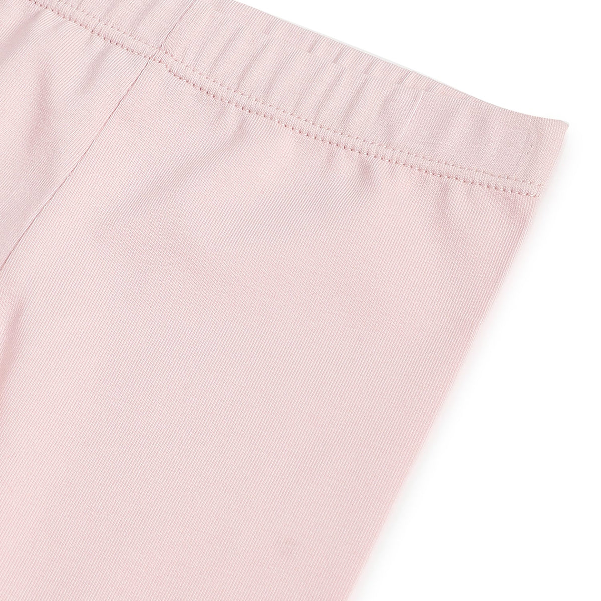 Girls Pink Heart Stretch Interlock Leggings Set Signature