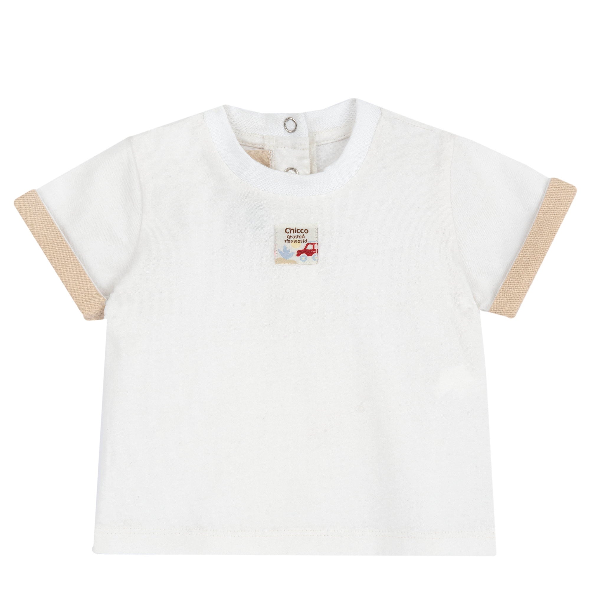 Boys Medium Natural Cotton T-Shirt and Short Overalls Set