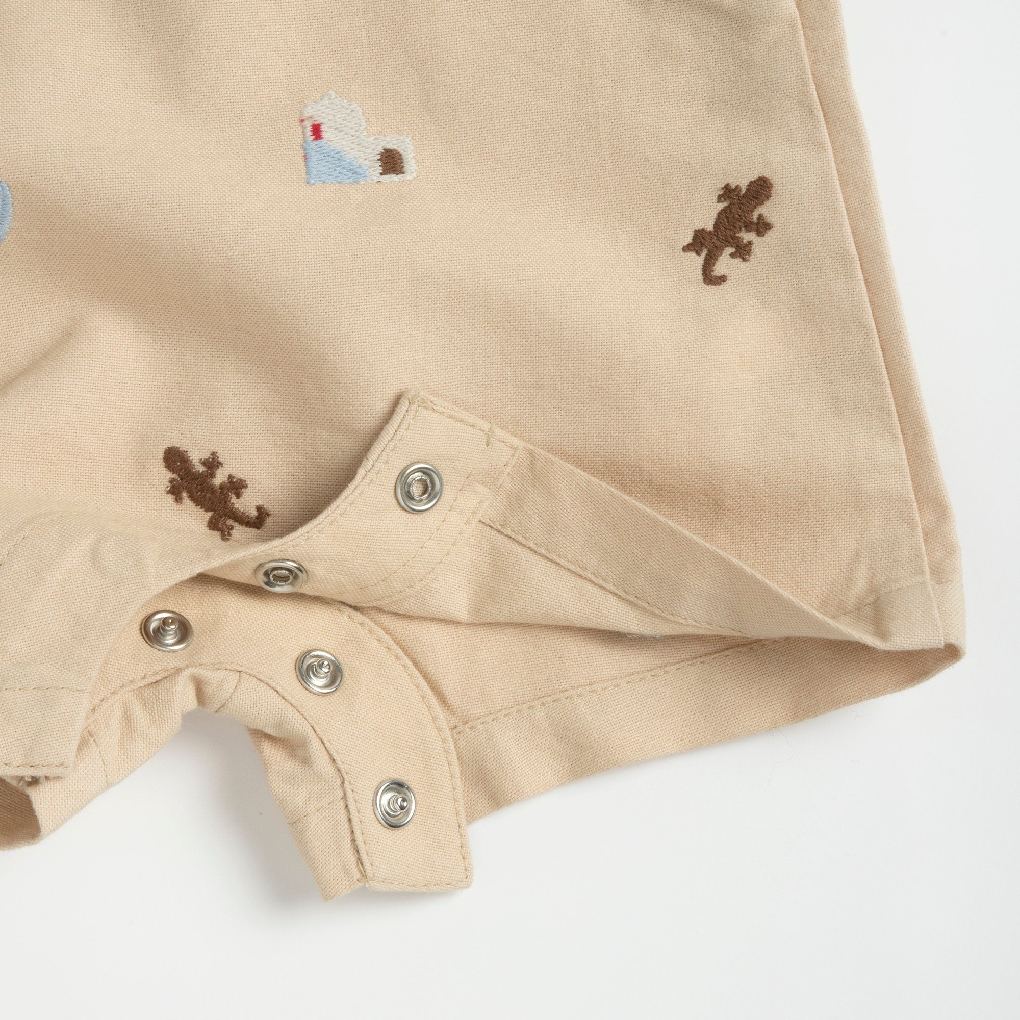 Boys Medium Natural Cotton T-Shirt and Short Overalls Set