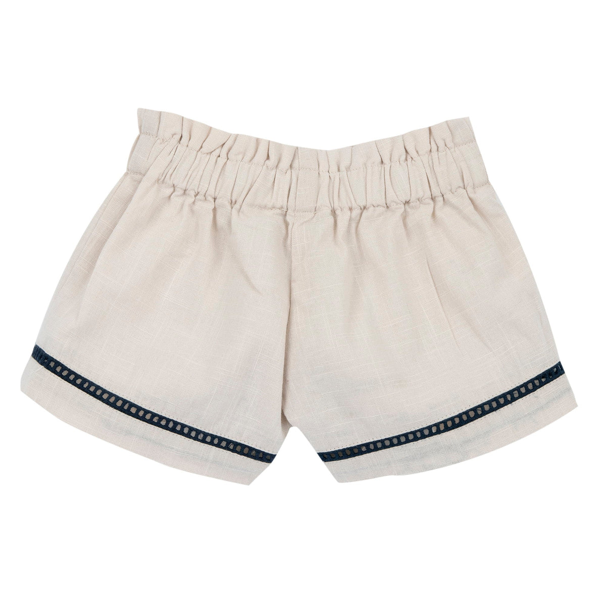 Girls Navy Bow Cotton T-Shirt & Shorts Set