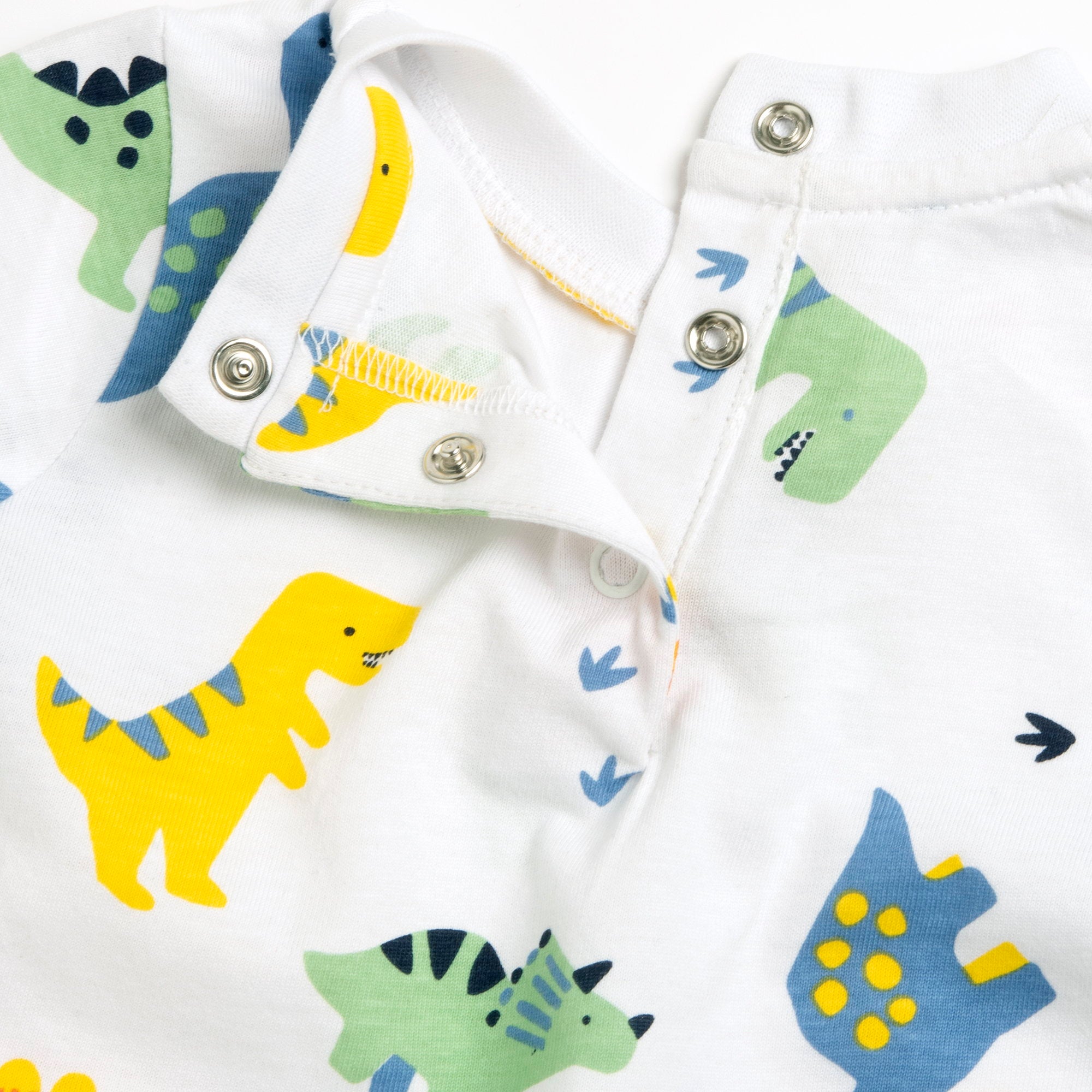 Boys White and Green Animal Printed Cotton T-Shirt with Regular Fit