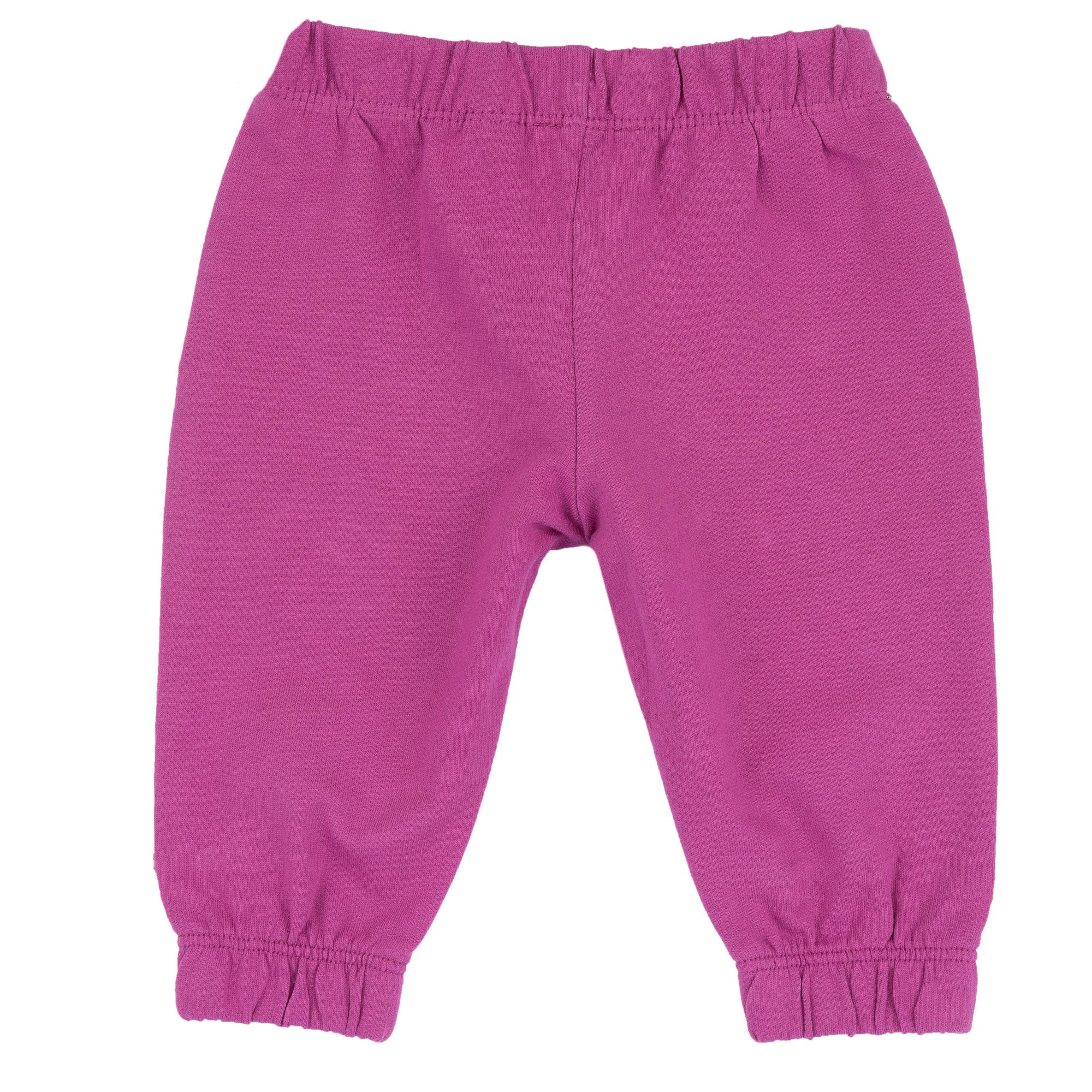 Girls Medium Lilac Embellished Cotton Long Trousers with Regular Fit