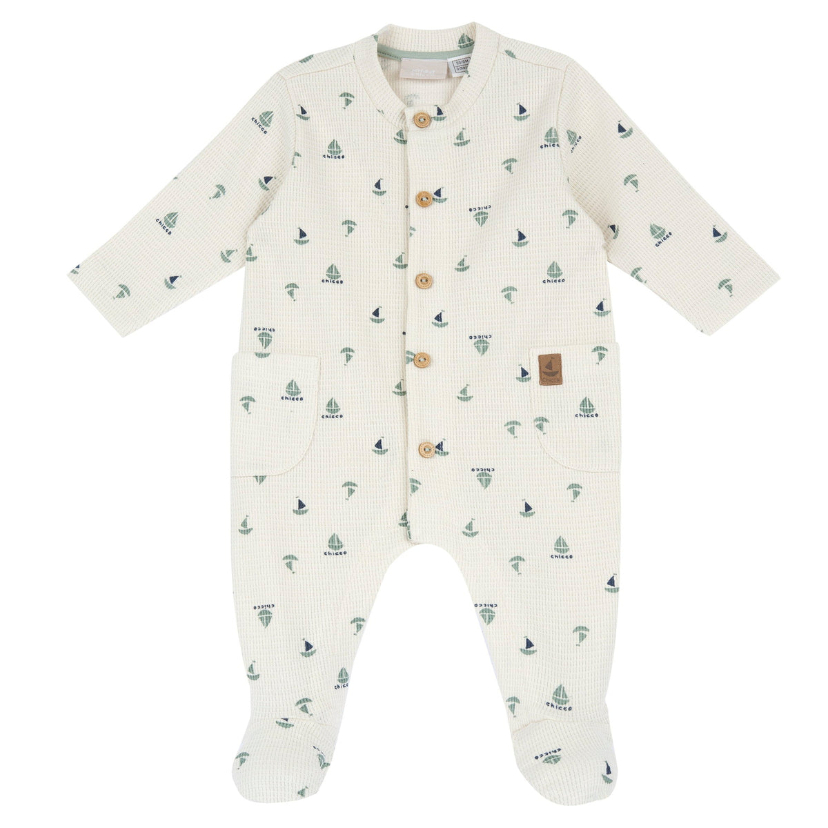 Boys Off White Cotton Playsuit