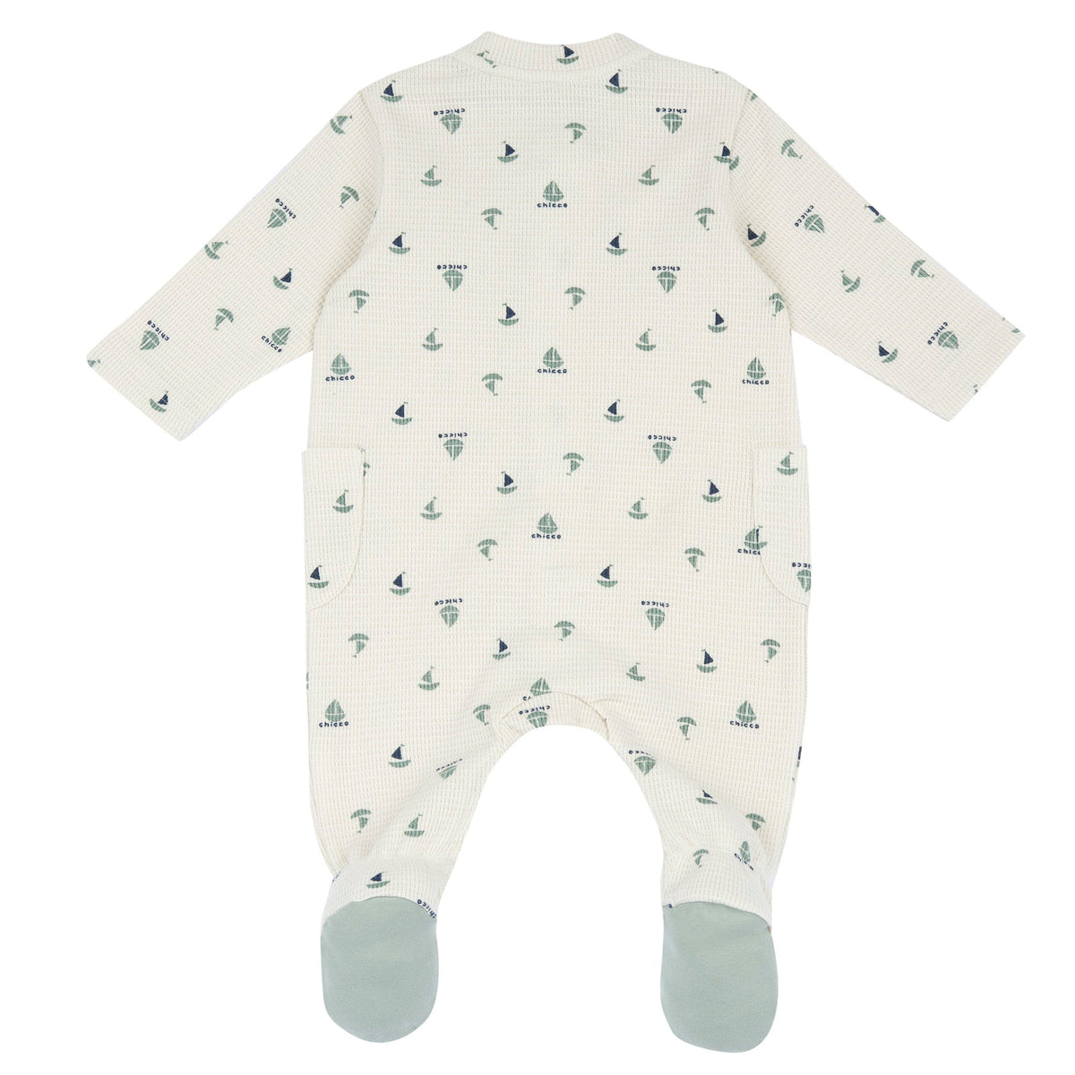 Boys Off White Cotton Playsuit