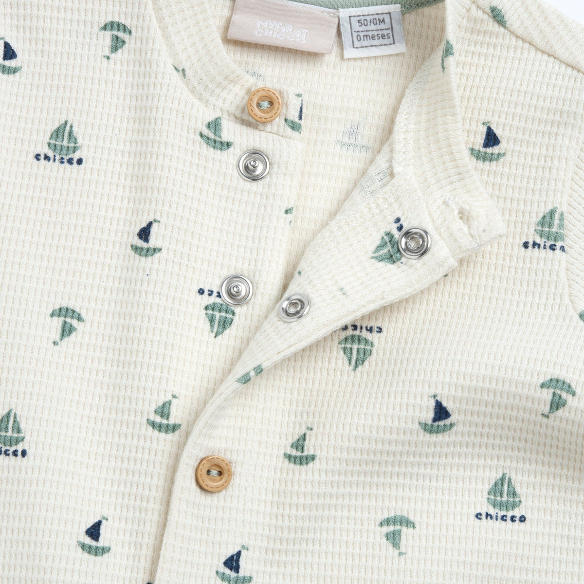 Boys Off White Cotton Playsuit