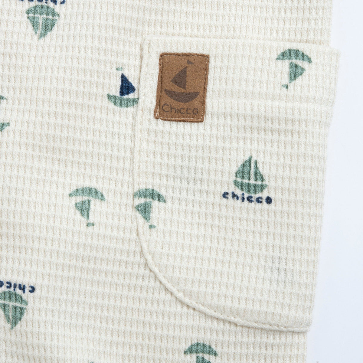 Boys Off White Cotton Playsuit